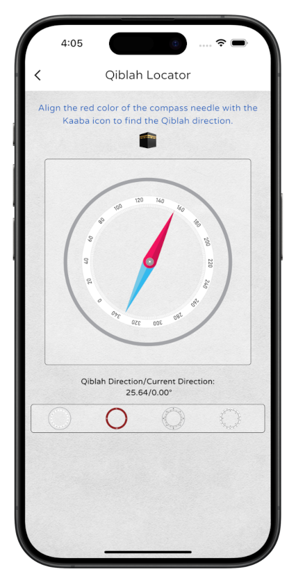 Muslim App Qiblah Screen